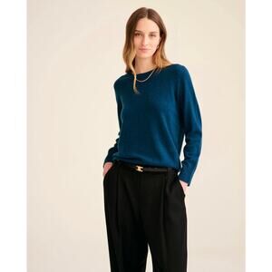 NAADAM Teal Women's Crew Neck Sweater